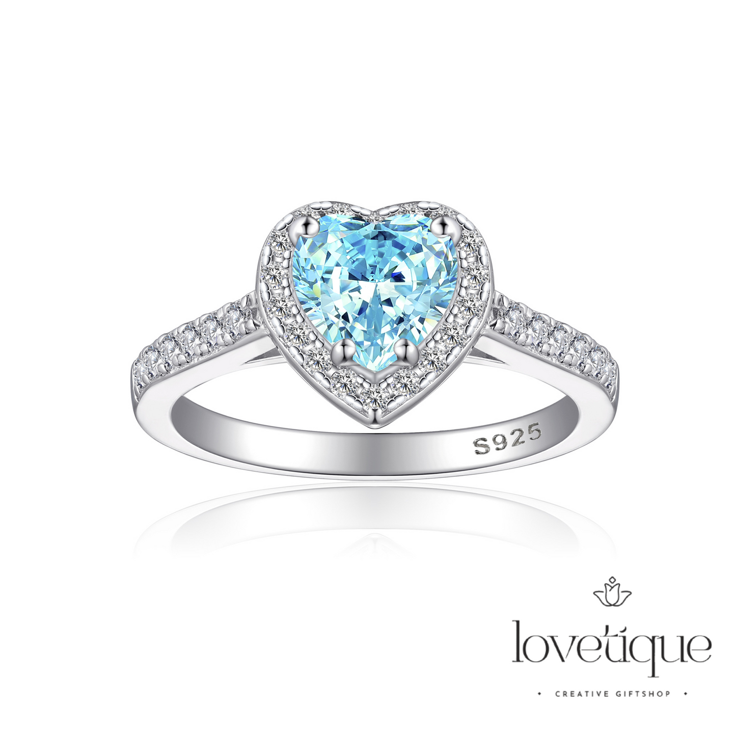 Blue Eternal Rose Bear W/ Promise Ring